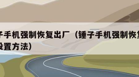 锤子手机强制恢复出厂（锤子手机强制恢复出厂设置方法）