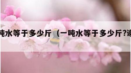 一吨水等于多少斤（一吨水等于多少斤?谢谢）