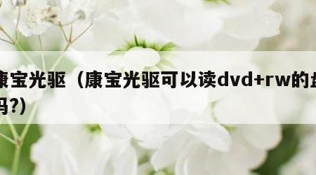 康宝光驱（康宝光驱可以读dvd+rw的盘吗?）