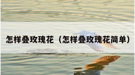 怎样叠玫瑰花（怎样叠玫瑰花简单）