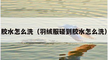 胶水怎么洗（羽绒服碰到胶水怎么洗）