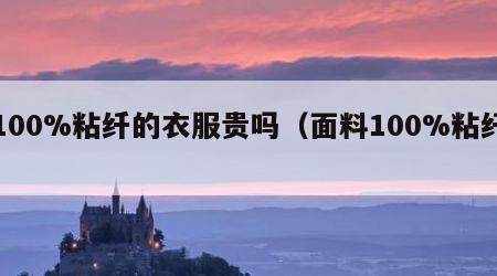 100%粘纤的衣服贵吗（面料100%粘纤）