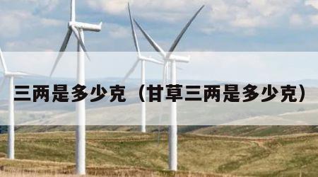 三两是多少克（甘草三两是多少克）