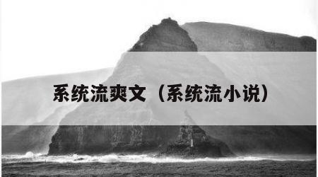 系统流爽文（系统流小说）