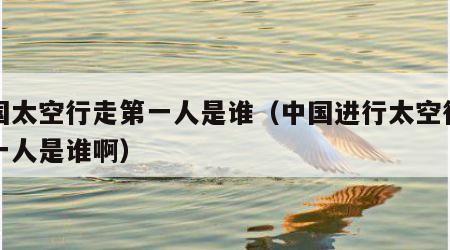 中国太空行走第一人是谁（中国进行太空行走第一人是谁啊）