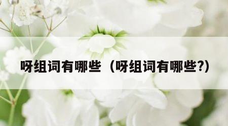 呀组词有哪些（呀组词有哪些?）