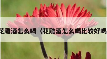 花雕酒怎么喝（花雕酒怎么喝比较好喝）