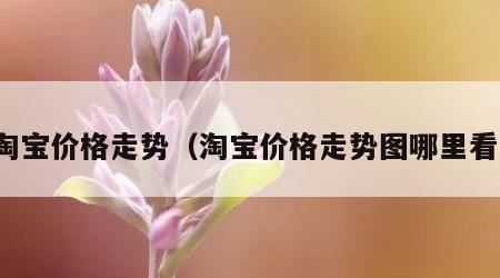 淘宝价格走势（淘宝价格走势图哪里看）