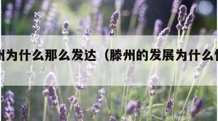 滕州为什么那么发达（滕州的发展为什么慢了）