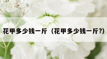 花甲多少钱一斤（花甲多少钱一斤?）