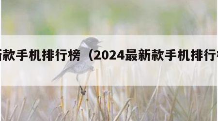 新款手机排行榜（2024最新款手机排行榜）