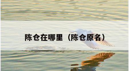 陈仓在哪里（陈仓原名）