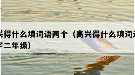 高兴得什么填词语两个（高兴得什么填词语两个字二年级）