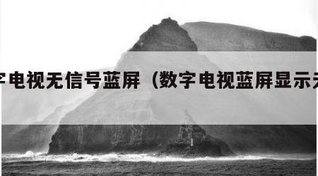 数字电视无信号蓝屏（数字电视蓝屏显示无信号）