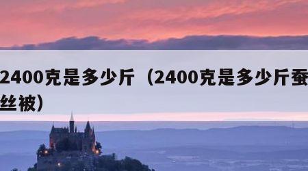 2400克是多少斤（2400克是多少斤蚕丝被）