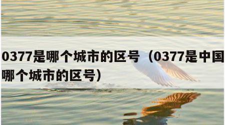 0377是哪个城市的区号（0377是中国哪个城市的区号）