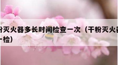 干粉灭火器多长时间检查一次（干粉灭火器几年一检）