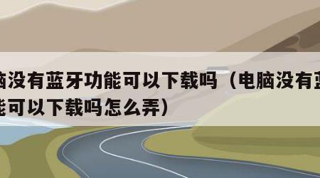 电脑没有蓝牙功能可以下载吗（电脑没有蓝牙功能可以下载吗怎么弄）