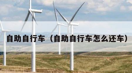 自助自行车（自助自行车怎么还车）
