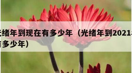 光绪年到现在有多少年（光绪年到2021年有多少年）