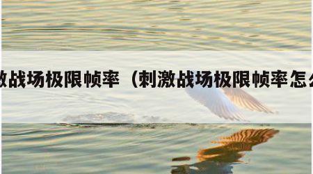 刺激战场极限帧率（刺激战场极限帧率怎么开）