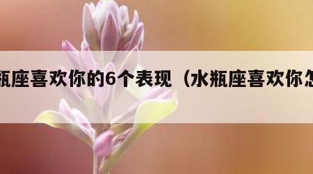 水瓶座喜欢你的6个表现（水瓶座喜欢你怎么办）