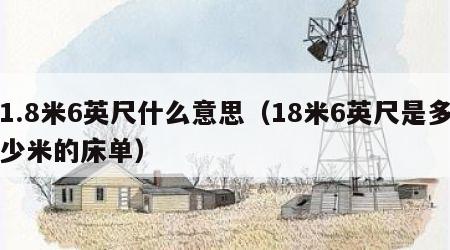 1.8米6英尺什么意思（18米6英尺是多少米的床单）