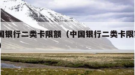 中国银行二类卡限额（中国银行二类卡限额500）