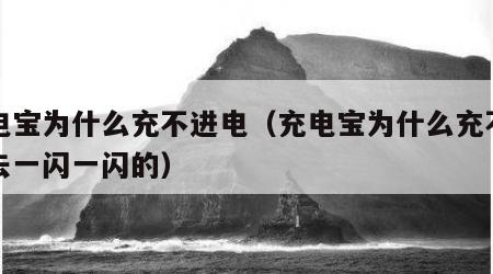 充电宝为什么充不进电（充电宝为什么充不进电去一闪一闪的）