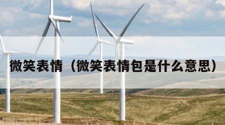 微笑表情（微笑表情包是什么意思）