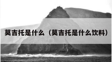 莫吉托是什么（莫吉托是什么饮料）