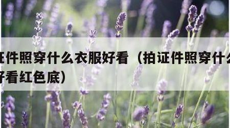 拍证件照穿什么衣服好看（拍证件照穿什么衣服好看红色底）