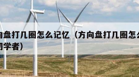 方向盘打几圈怎么记忆（方向盘打几圈怎么记忆初学者）