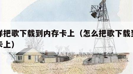 怎样把歌下载到内存卡上（怎么把歌下载到内存卡上）