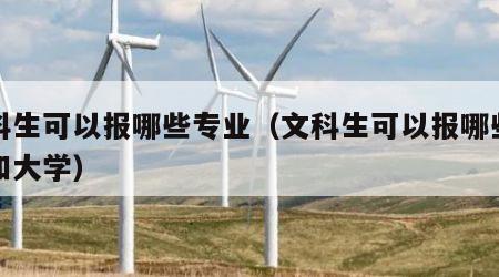 文科生可以报哪些专业（文科生可以报哪些专业和大学）