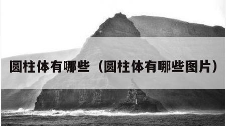 圆柱体有哪些（圆柱体有哪些图片）