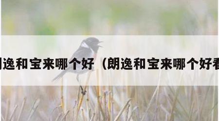 朗逸和宝来哪个好（朗逸和宝来哪个好看）