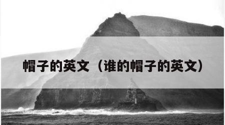帽子的英文（谁的帽子的英文）