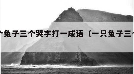 一个兔子三个哭字打一成语（一只兔子三个哭字）