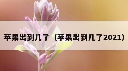 苹果出到几了（苹果出到几了2021）