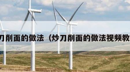 炒刀削面的做法（炒刀削面的做法视频教程）