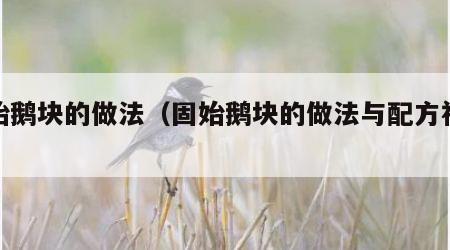 固始鹅块的做法（固始鹅块的做法与配方视频）