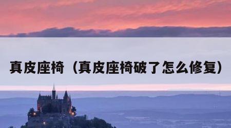 真皮座椅（真皮座椅破了怎么修复）