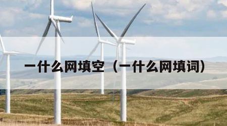 一什么网填空（一什么网填词）