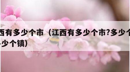 江西有多少个市（江西有多少个市?多少个县?多少个镇）