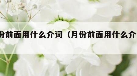 月份前面用什么介词（月份前面用什么介词?）