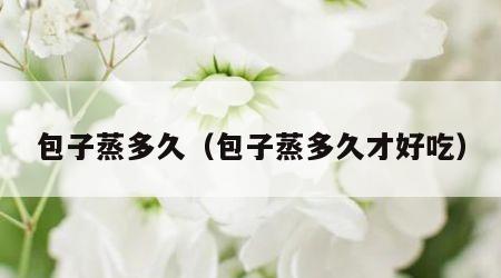 包子蒸多久（包子蒸多久才好吃）