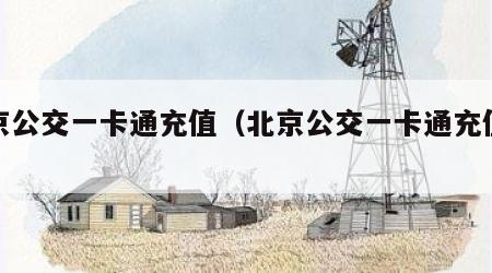 北京公交一卡通充值（北京公交一卡通充值优惠）