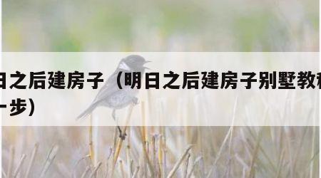 明日之后建房子（明日之后建房子别墅教程一步一步）