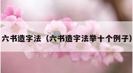 六书造字法（六书造字法举十个例子）